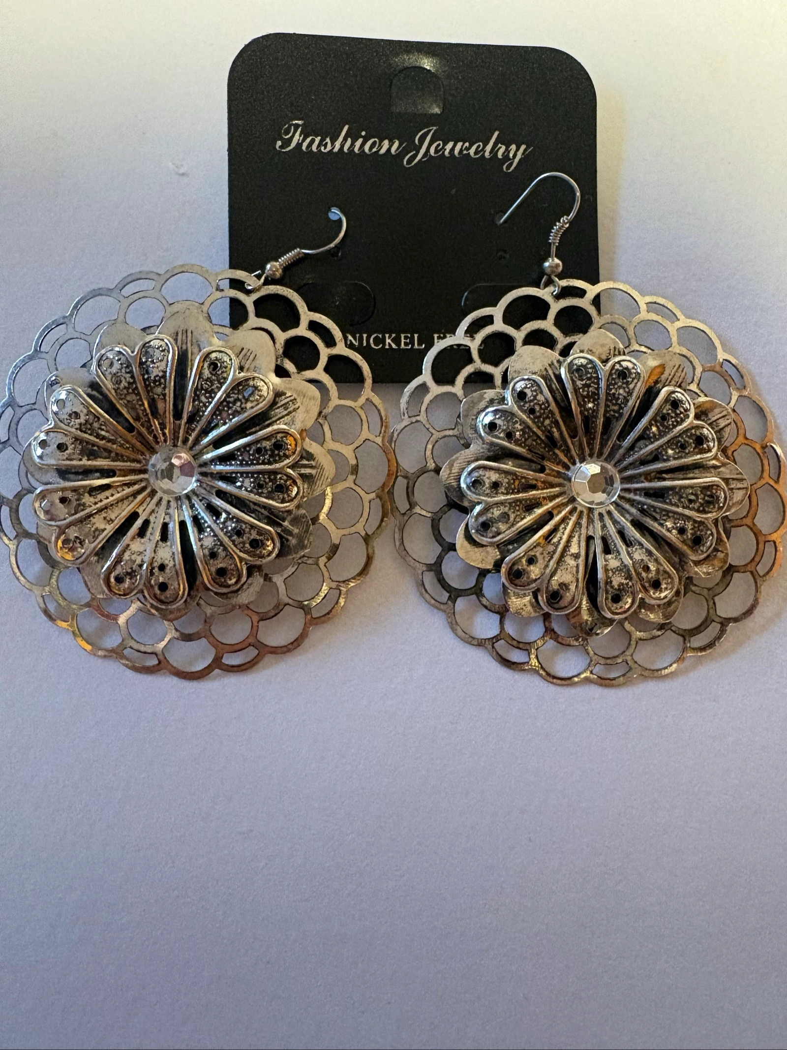 grote mandala bloem oorbellen boho etnisch – photo 2